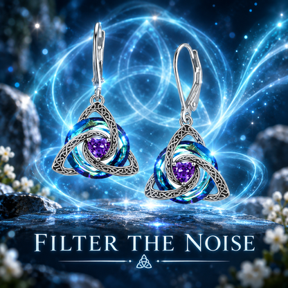 🛡️Celtic Knot Birthstone Drop Earrings – 12 Birth-Month Colours, One Meaningful Gift✨