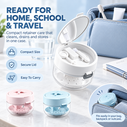 3-in-1 Retainer Care Case – Clean, Dry & Store in One