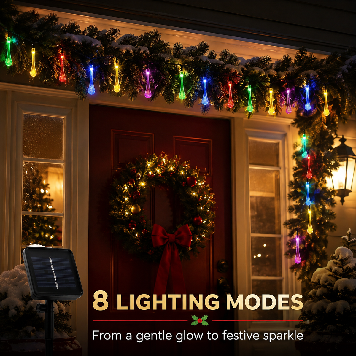 🎄 Holiday Lighted Garland ✨ Warm LED Christmas Decor For Home & Outdoor