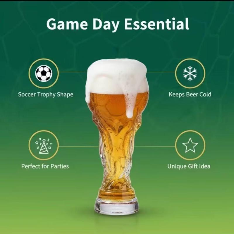 Football Trophy Beer Glass