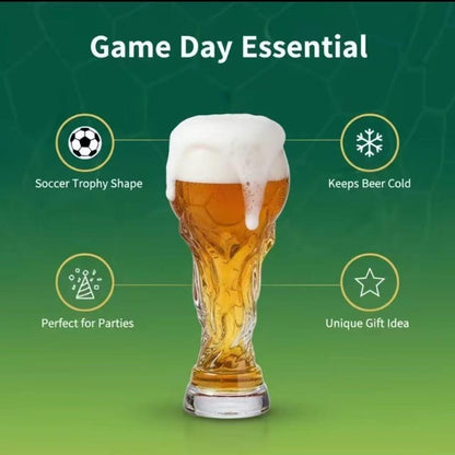 Football Trophy Beer Glass