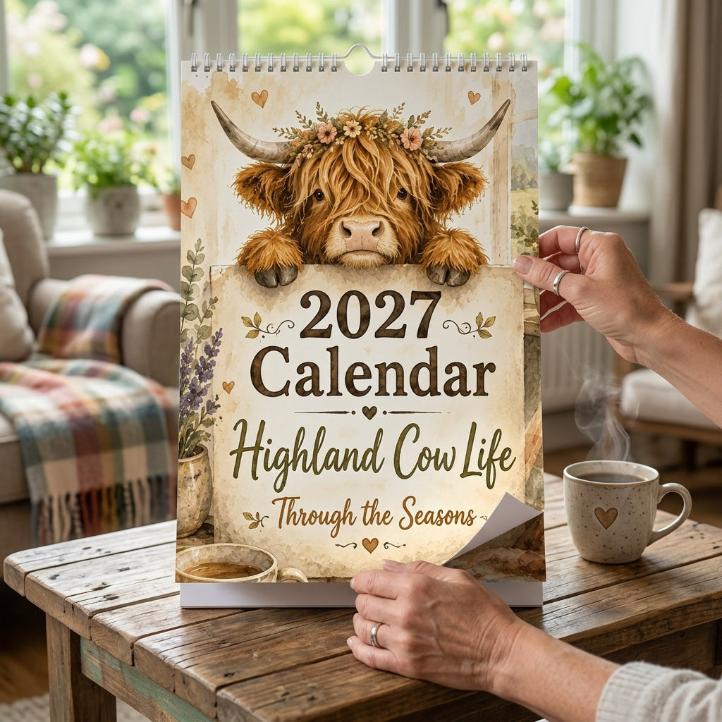 🎉2027 Highland Cow Life Calendar