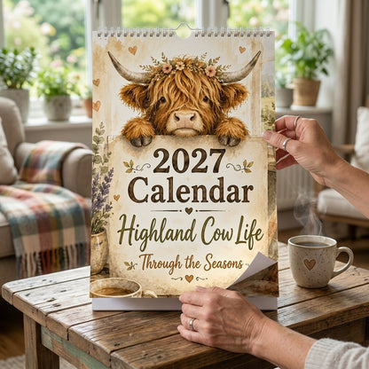 🎉2027 Highland Cow Life Calendar
