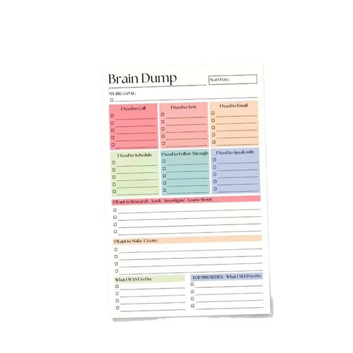 ADHD Brain Dump Planner Pad