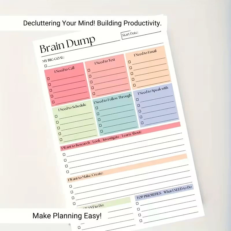 ADHD Brain Dump Planner Pad