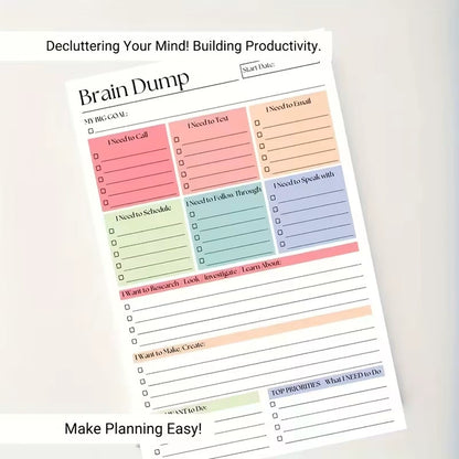 ADHD Brain Dump Planner Pad
