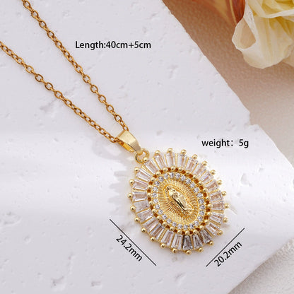 Stainless Steel Virgin Mary Necklace
