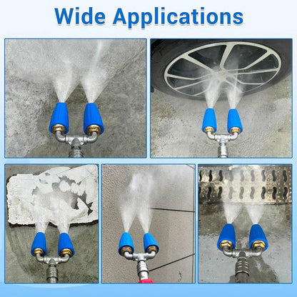Triple Turbo Nozzle Pressure Washer, 360° Rotating Turbo Nozzle with 1/4" Quick Connector, 2.0 Orifice 3-in-1 Turbo Nozzle, 4000 PSI
