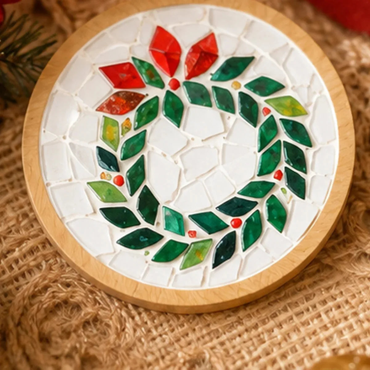 DIY Mosaic Christmas Coaster Kit – 6 Designs – detailed view 3