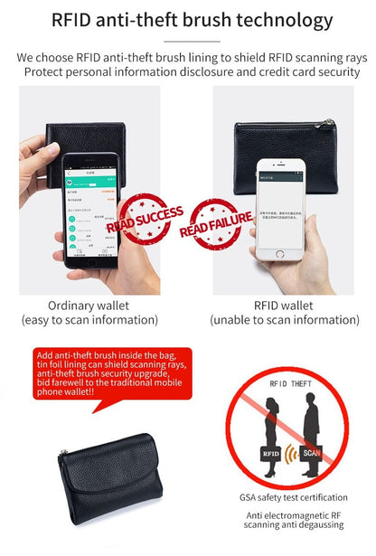 🔥⏰Unisex Pebble Real Leather RFID Wallet🔥