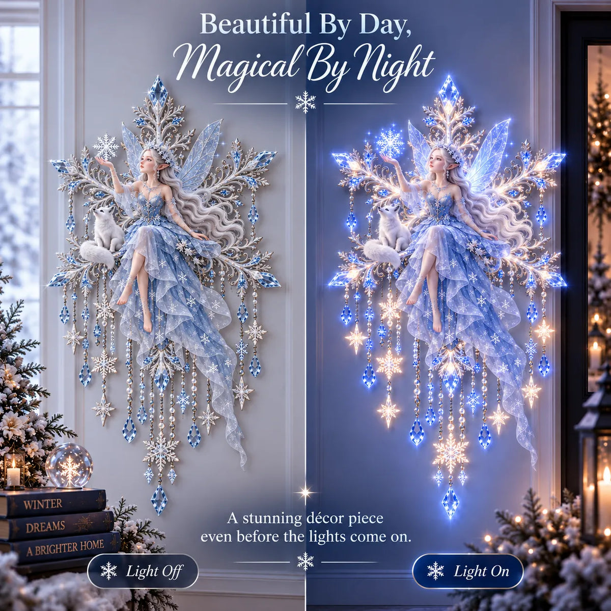 ❄️Ice Snow Elf Starfall Wall Light