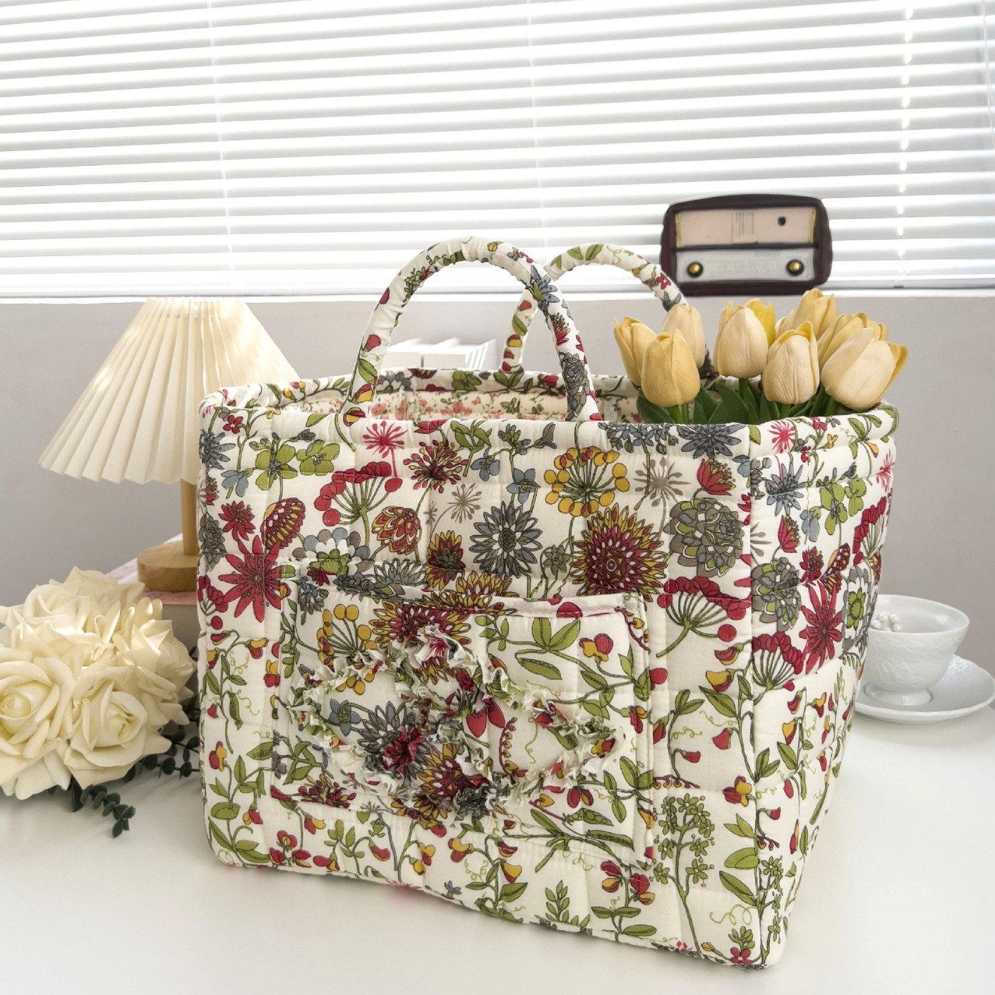💐💥Boho Fabric Storage Basket🌸