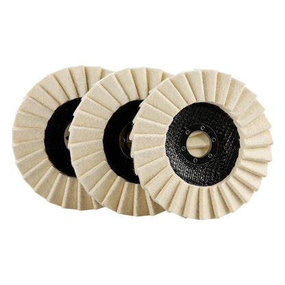 🔥 5-Inch Wool Felt Polishing Flap Disc Set for Angle Grinders