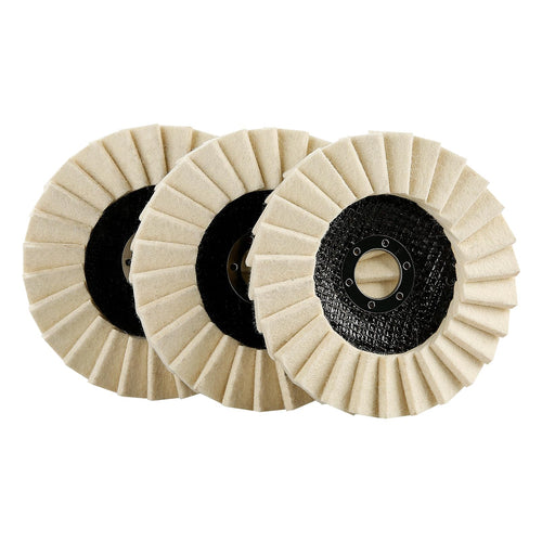 🔥 5-Inch Wool Felt Polishing Flap Disc Set for Angle Grinders