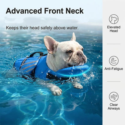 🥳2026 HOT SALE🐕👼 Reflective Angel Wing Dog Life Jacket – High‐buoyancy, quick‐rescue handle & breathable mesh. Reflective strips for evening swims🌊