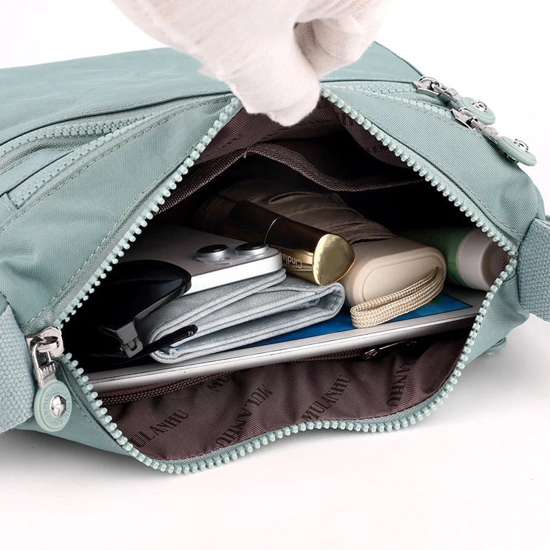 ✨ Lightweight Nylon Crossbody Bag – Multi-Pocket, Water-Resistant, Adjustable 🔧