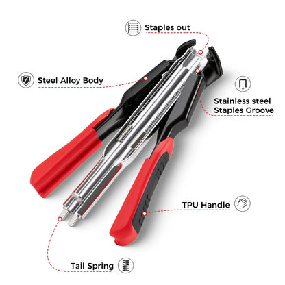 Hog Ring Pliers Kit –Heavy Duty Fence & Cage Fastening Tool