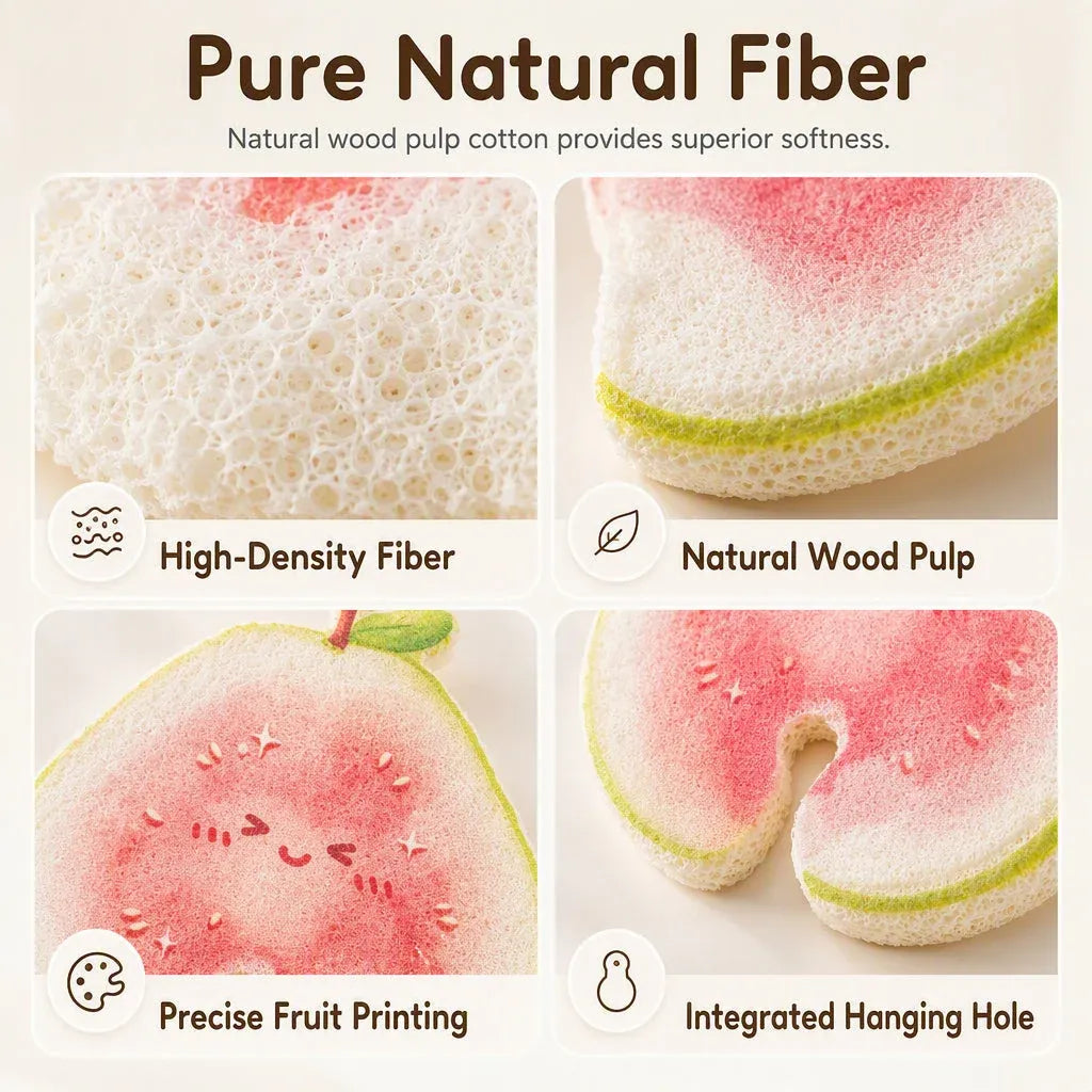🔥🥗✨Cute fruit-shaped dishwashing sponge brush🧴🍲