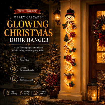 🎄Christmas Door Hanger | 6 Festive Lighted Designs with Warm Glow, Dimensional Details & Space-Saving Vertical Décor ✨