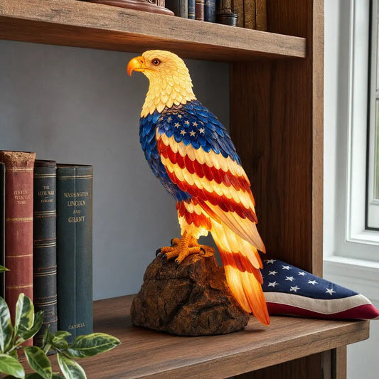 🦅🌙U.S. 250th Eagle Stained Glass Table Lamp✨