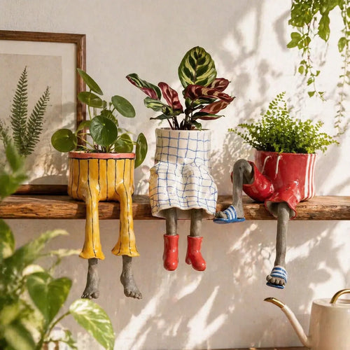 👖 The Hanging Legs Family Whimsical Hanging Legs Planter – Cute & Funny Home Decor