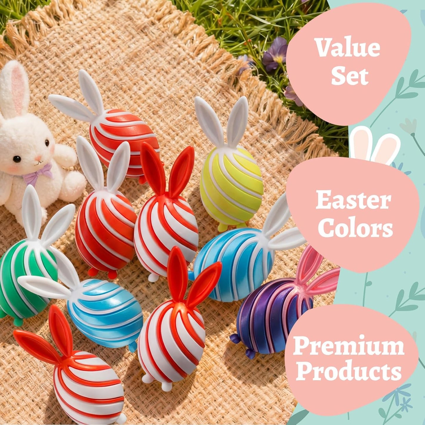 🏆 35K+ SOLD! 3D‐Printed Rabbit Fidget Eggs | Cute Easter Stress Relief & Desk Decor 🐰🧩