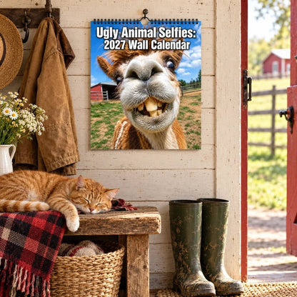 2027 Ugly Animal Selfies Wall Calendar