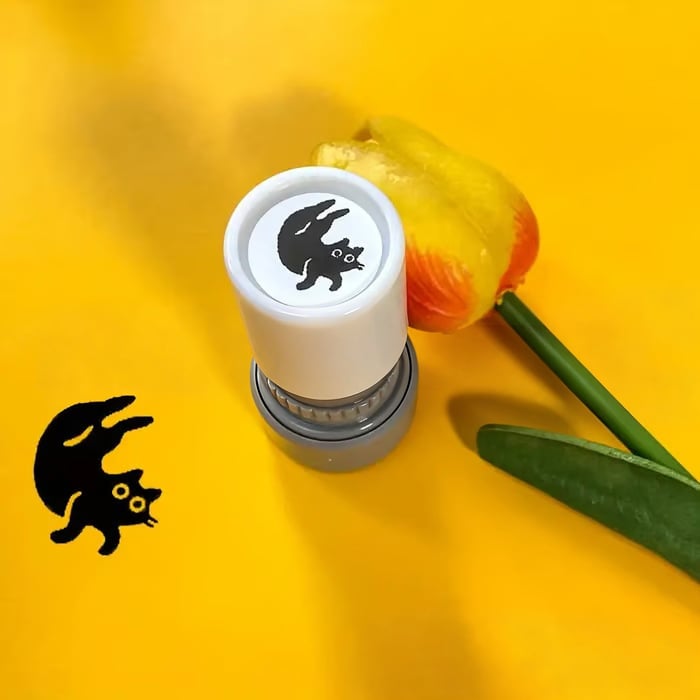 🐱Cat Pattern Stamp, 5 Counts/set Round Self-inking Stamp