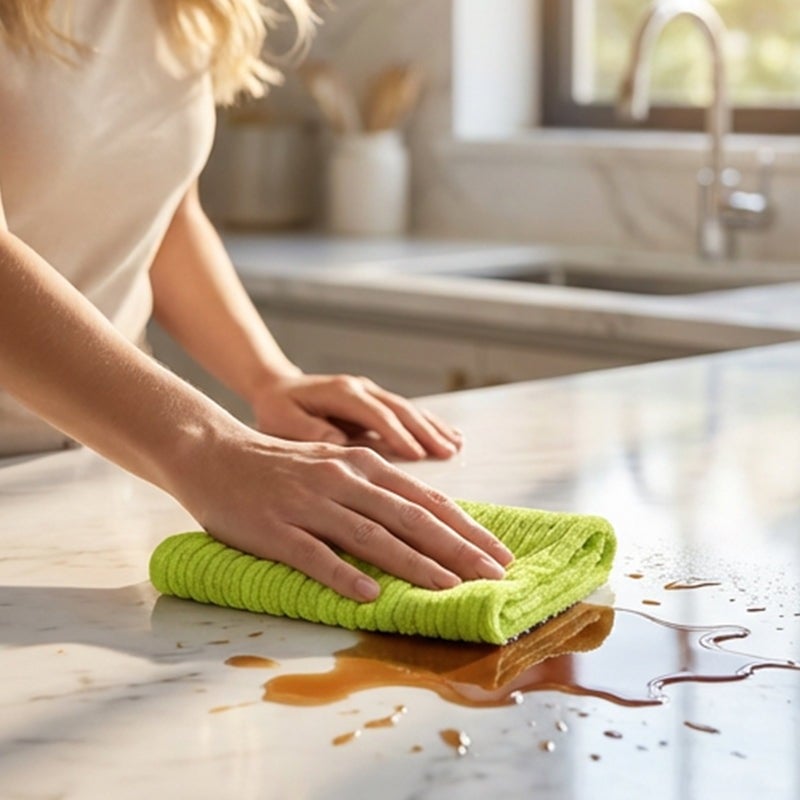 🏆LAST DAY SALE 60% OFF✨🧼Single Pack Tear-Off Plush Household Cleaning Cloth Roll, Absorbent Wiping Towel Suitable