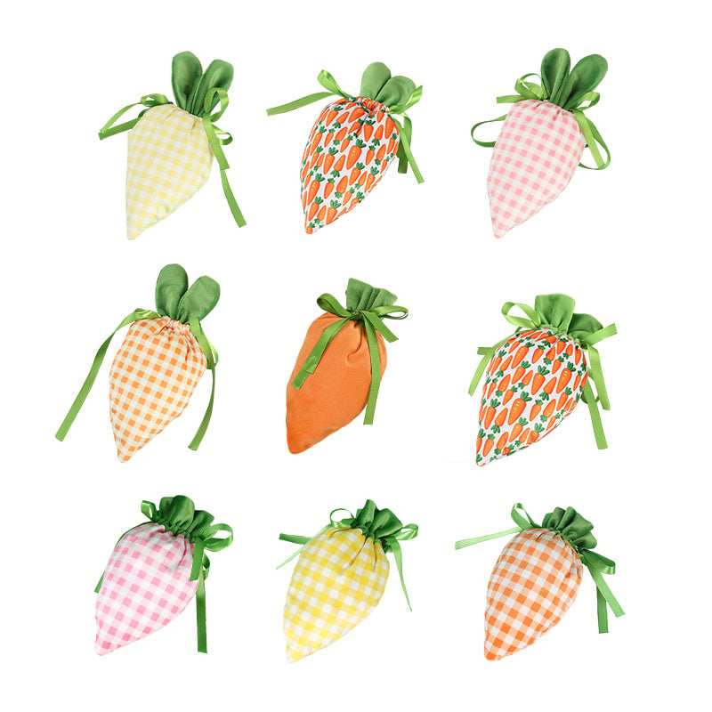 Easter Bunny Carrot Treat Bags – Festive Candy & Gift Party Favor Pouches