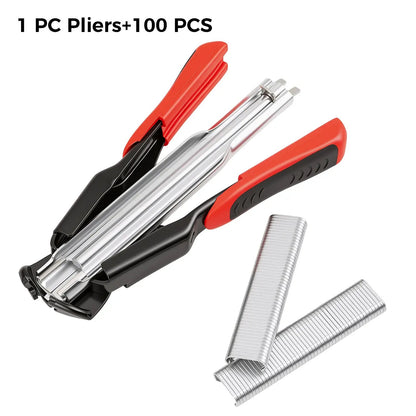 Hog Ring Pliers Kit –Heavy Duty Fence & Cage Fastening Tool