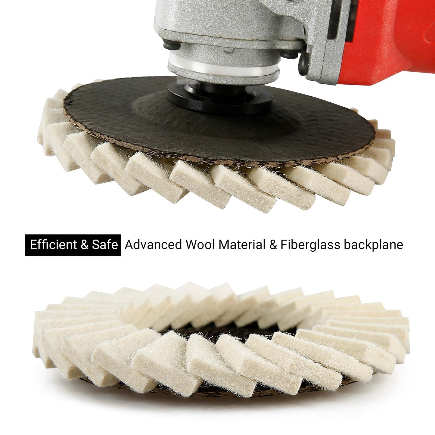 🔥 5-Inch Wool Felt Polishing Flap Disc Set for Angle Grinders