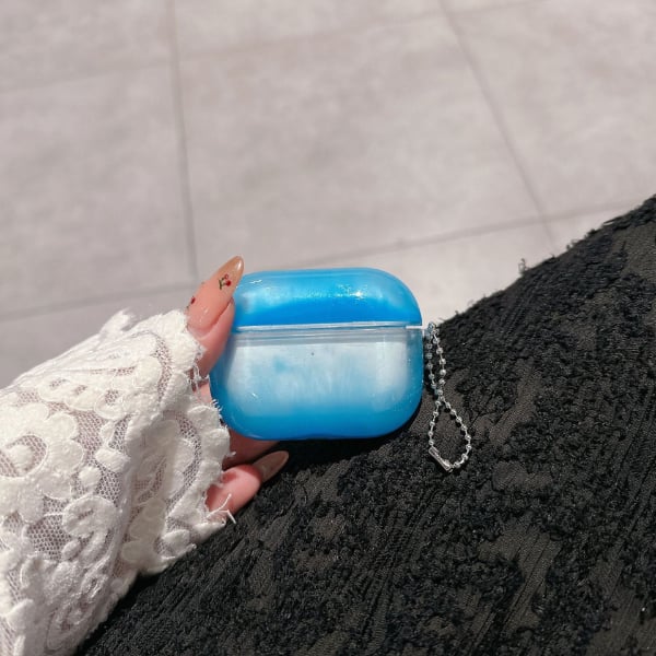 Glow in The Dark Protective Cover with Moving Liquid Sand for AirPods Pro 4, 3, 2 & Original Models