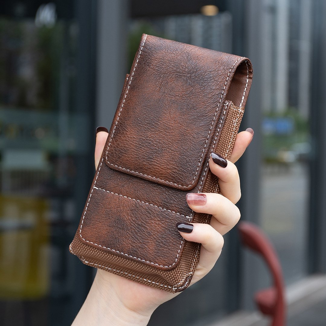 ⚡Big Discount | Waist Belt Cell Phone Pouch 📱 Multi-Pocket Leather Card Holder