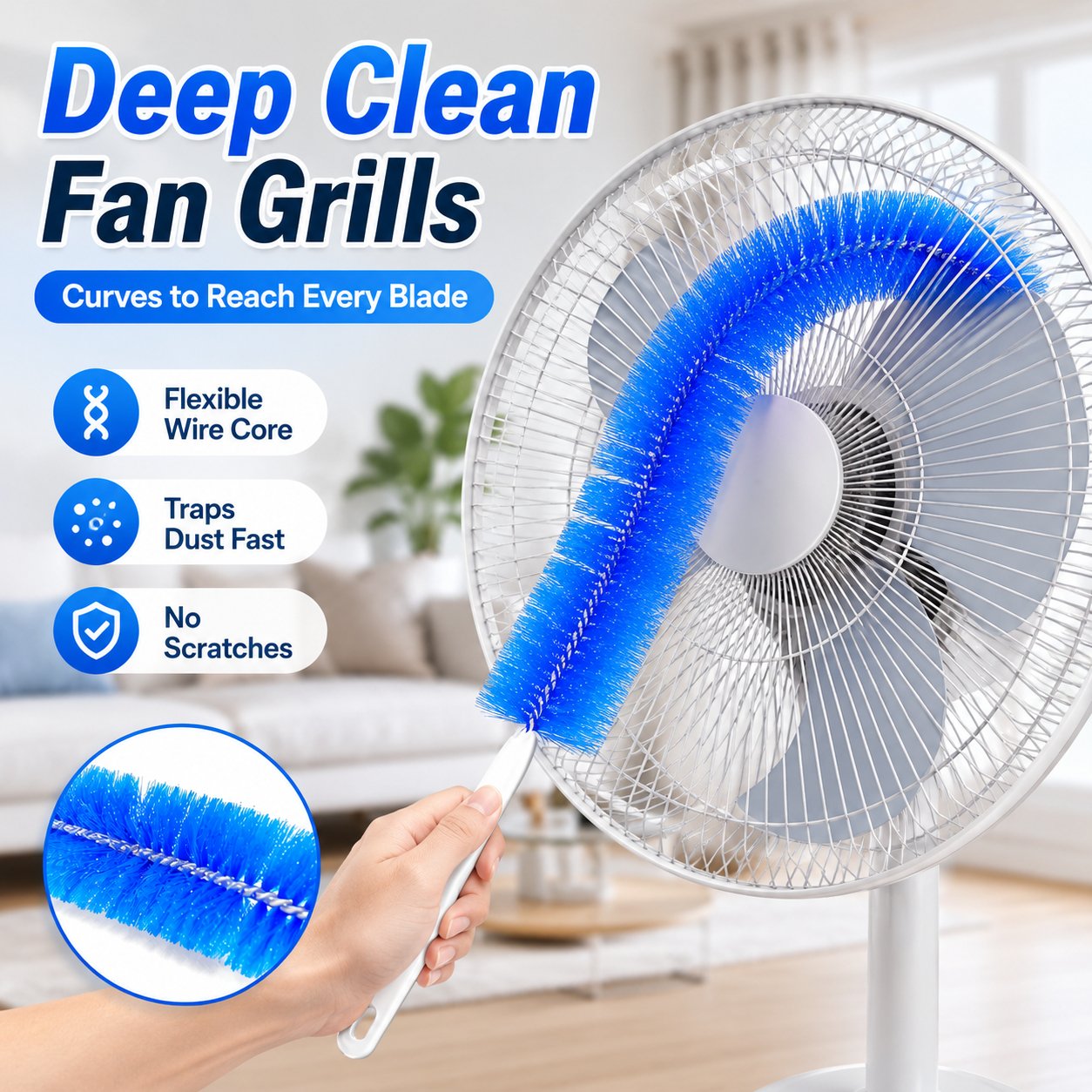 🧹Bendable Microfiber Head,Reusable Dust Remover💨