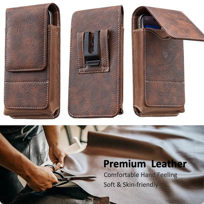 ⚡Big Discount | Waist Belt Cell Phone Pouch 📱 Multi-Pocket Leather Card Holder