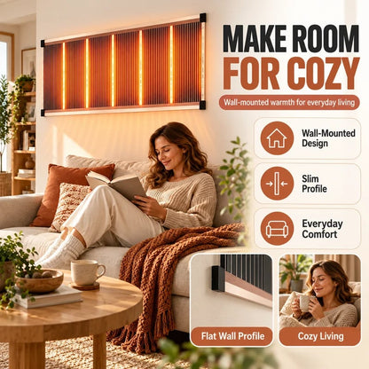 🔥3-Second Rapid Heating Honeycomb Graphene Far-Infrared Ceramic Wall Heater – Low Noise & Energy Efficient Indoor Wall Mount Heater