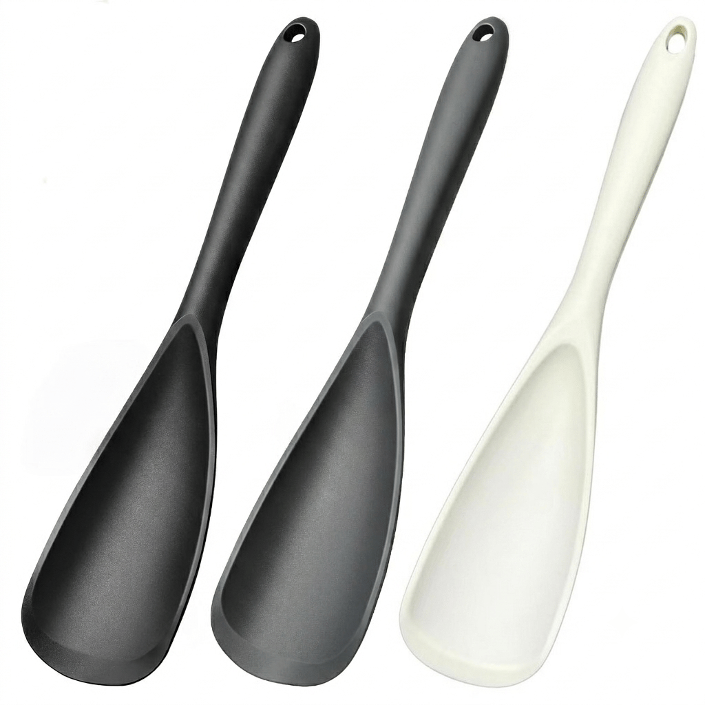 3-Pack Silicone Spoonula Set for Nonstick Cookware