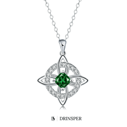 Mystical Birthstone Witches Knot Necklace – Natural Crystal🔮💞Protect Your Loved Ones