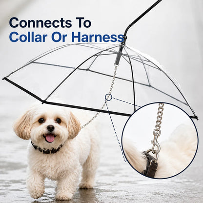 ☔ Transparent Dog Umbrella For Rainy Walks