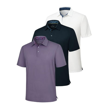 👕3-Pack Men's Performance Polo Shirts - Moisture Wicking🔥