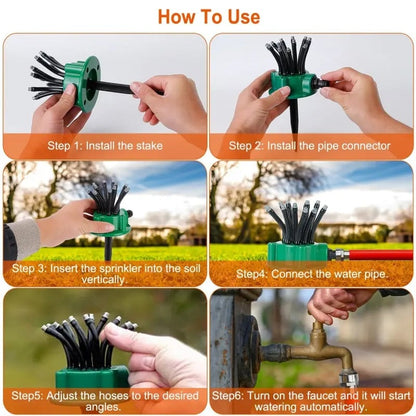 Adjustable Multi-Nozzle Lawn Sprinkler