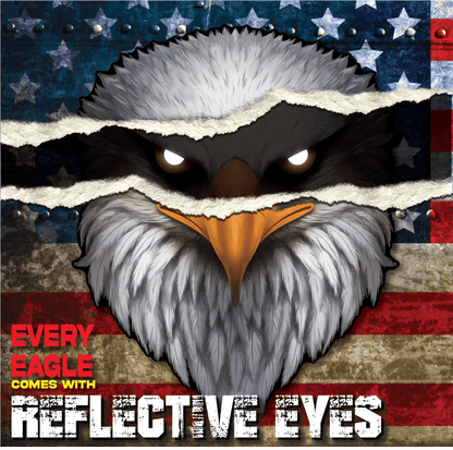 🔥Buy 1 Get 1 Free (2 pcs)🦅Reflective Eagle Eyes USA Flag Decal – Waterproof Patriotic Vinyl Sticker for Trucks, Cars & Gear