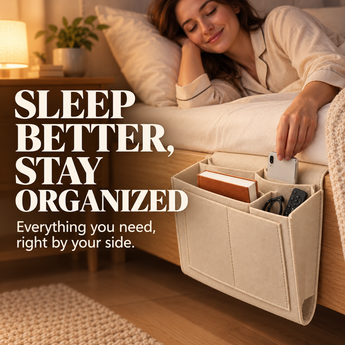 🔥 Bedside Hanging Organizer – Keep Essentials Within Reach