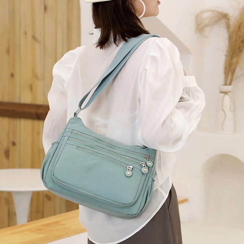 ✨ Lightweight Nylon Crossbody Bag – Multi-Pocket, Water-Resistant, Adjustable 🔧