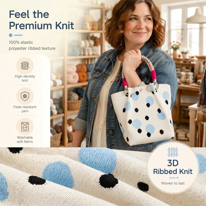 👜💥 Cute Polka Dot Handbag for Women – Classic Dot Print, Roomy, Everyday Chic ✨