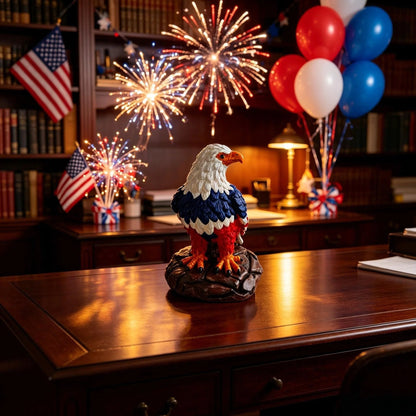 🦅🌙U.S. 250th Eagle Stained Glass Table Lamp✨
