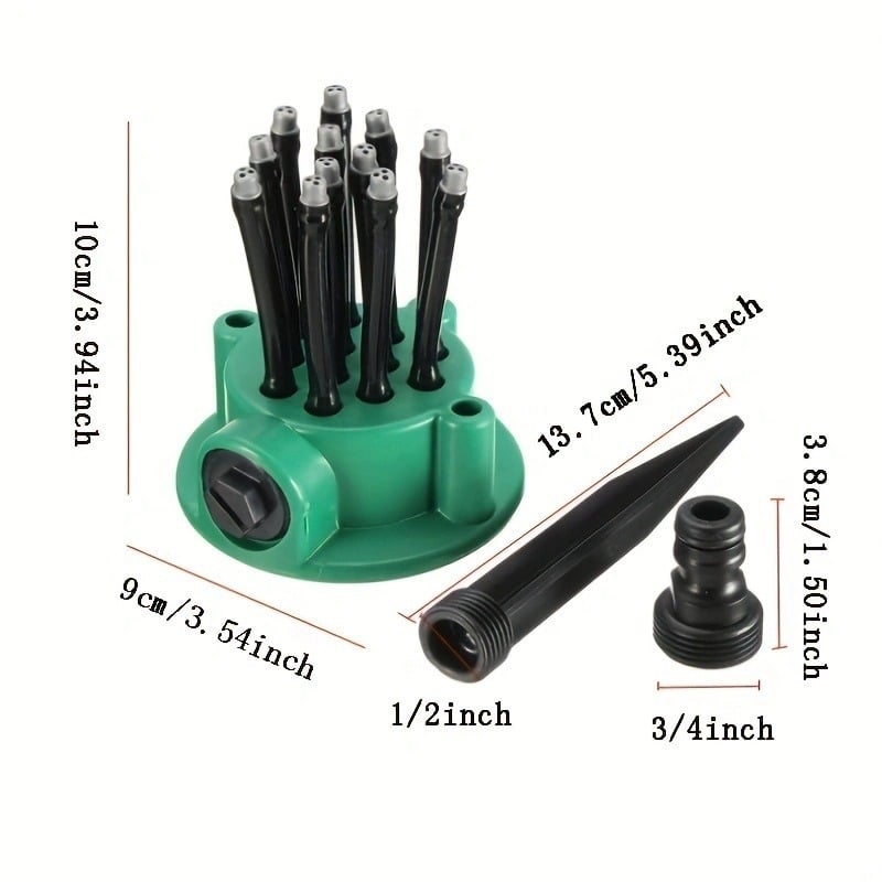 Adjustable Multi-Nozzle Lawn Sprinkler