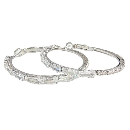 💎 BUY 1 GET 1 FREE ! ✨ Women's Sparkling CZ Hoop Earrings – Micro-Paved, Lightweight Copper & Bold Design – Elegant, Versatile & Perfect Gift 💫