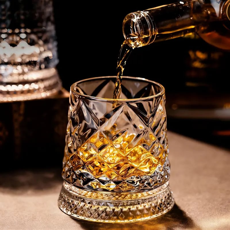 Icicle Rotating Whiskey Glass